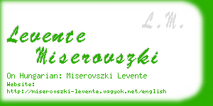 levente miserovszki business card